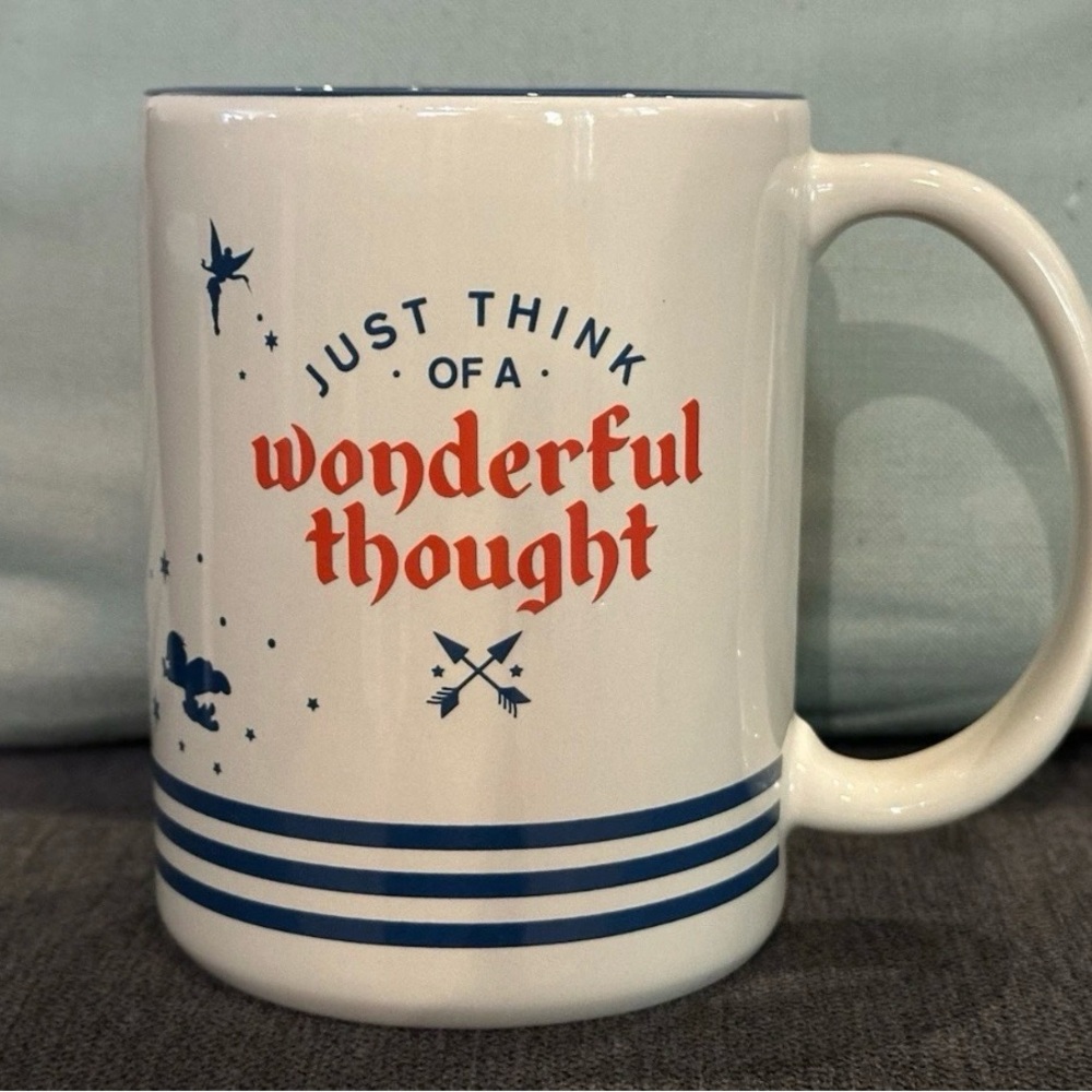 Walt Disney Peter Pan Never Land Coffee Mug - Just Think Of A Wonderful Thought - Picture 2 of 6